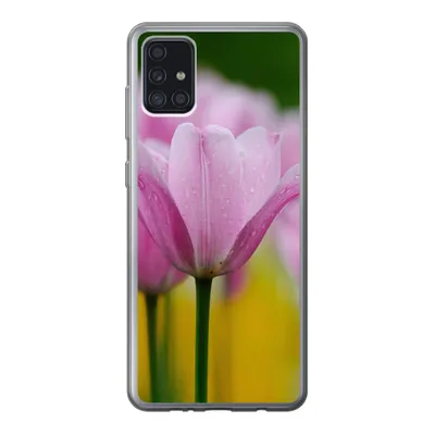 Produktbild von MuchoWow® Handyhülle Schutzhülle Hülle für Samsung Galaxy A52 5G Blumen - Tulpen - Rosa Silikon Softcase Handy Hülle - Umschlag