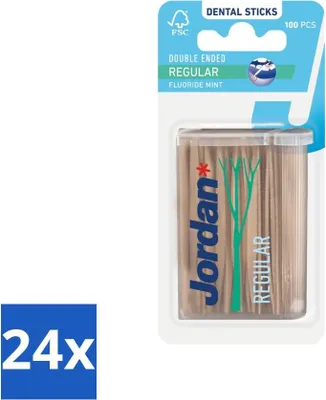Produktbild von Jordan Zahnstocher Double Ended Regular 100 Stück - Vorteilspack - 24 Stücke