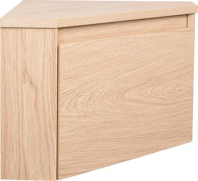 Immagine prodotto di Mobile lavabo angolare sospeso SINEA L.36,5 x H.28 x P.36,5 cm effetto legno beige