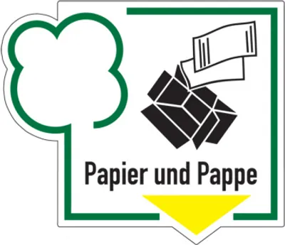 Produktbild von Dreifke® Abfallkennzeichen PApier und Pappe, Folie | Folie selbstklebend | 12...