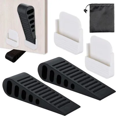 Produktbild von Allecto Plus – Türstopper für den Boden – Rutschfeste Gummikeile für Zuhause und Büro – Langlebig und robust – Geeignet für alle Oberflächen.