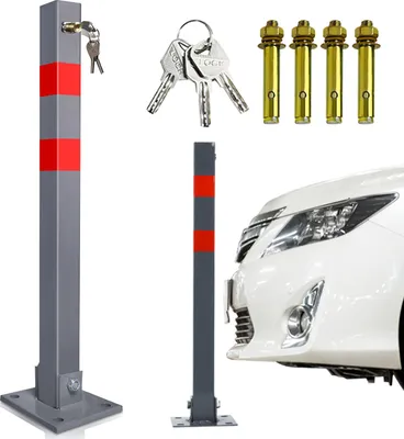Produktbild von Aopunly Absperrpfosten Parkplatzsperre Klappbar 66cm abschließbar rostfreier