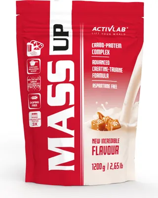Produktbild von Activlab Mass Up 1200g Kohlenhydrate Kreatin Taurin - Gesalzener Karamell