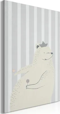 Produktbild von Vliesstoff Leinwandbild - Teddy Bear Gourmand (1 Part) Vertical 80x120 cm Für Kinder g-A-0316-b-a