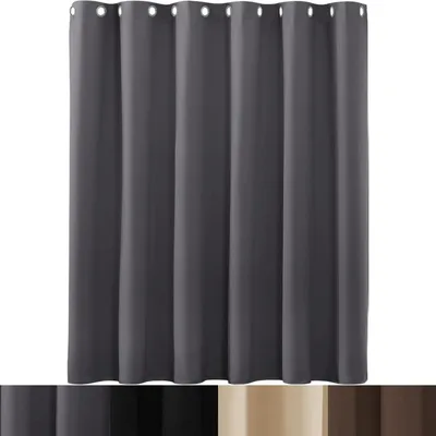 Produktbild von Lärmschutzvorhang 1 Stück 100 x 190 cm Dunkelgrau Kälteschutz Thermovorhang Raumteiler Waschbar