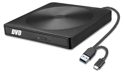 Produktbild von Externes DVD Laufwerk, CD DVD Brenner Player USB 3.0 Typ-C Writer DVD/CD