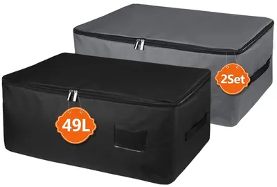 Image de Lot de 2 sacs de rangement pour sous le lit, avec fermeture éclair