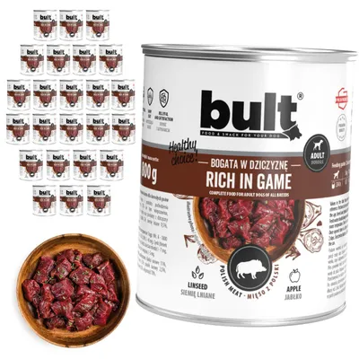 Produktbild von BULT | Hundefutter Wild - Nassfutter Set 24x800g Dose - Hunde Nassfutter fur Hund