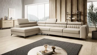 Produktbild von NEXT COLLECTION Ecksofa Piero maxi Beige , verstellbaren Kopfstützen, mit Schlaffunktion, Bettkasten LINKS