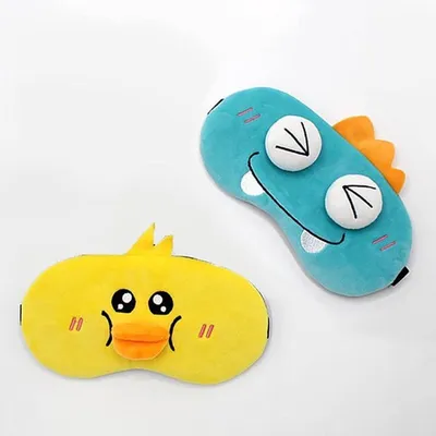 Verdunkelnde Schlaf-Augenmasken für Kinder und Erwachsene - Niedliches Tiermotiv - Weich und Flauschig - Ideal für Nacht