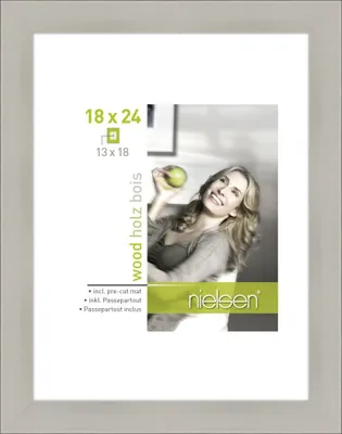 Produktbild von accent by nielsen Holz Bilderrahmen Apollon, 18x24 cm, Silber