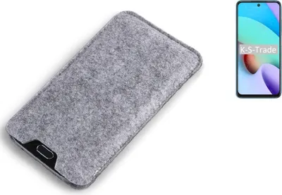 Produktbild von K-S-Trade Filz Handyhülle kompatibel mit Xiaomi Redmi Note 11 4G Schutzhülle Filztasche Filz Tasche Case Sleeve Handy Hülle Filzhülle grau