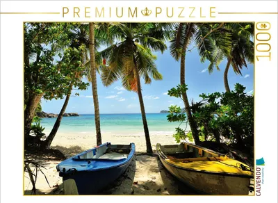 Produktbild von CALVENDO Puzzle Boote am Strand 1000 Teile Puzzle quer | 1000 Teile Lege-Größe 64x48cm Foto-Puzzle für glückliche Stunden