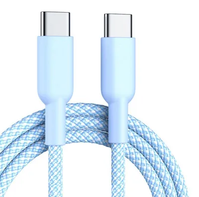 Obrázek produktu pro Nabíjecí kabel USB-C, 60 W, rychlé nabíjení, nylonový datový kabel, 3 metry, modrý, univerzální