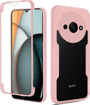 Produktbild von 360° Grad Hülle Xiaomi Redmi A3 Rundum vollschutz Integriertem Displayschutz Rosa