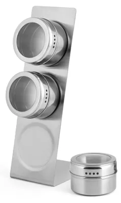 Produktbild von Set von 3 Magnetischen Gewürzgläsern aus Edelstahl