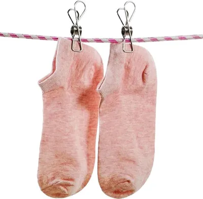 Produktbild von 100er Set Wäscheklammern Edelstahl [5,3cm x 1cm] | Mehrzweck Klammern für Feinwäsche, Handtücher | Wäscheleine Universalklammern |  Wäsche Clips | Fixierklemmen Notizklammer | Winddicht | 100-Stück