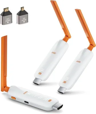 Produktbild von Wireless HDMI Sender mit 2 Empfängern - drahtlose Übertragung vom Laptop zum TV und Projektor