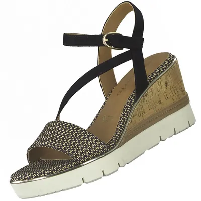 Produktbild von Tamaris Sandalette Schwarz Combi Textil Größe: 37 Normal