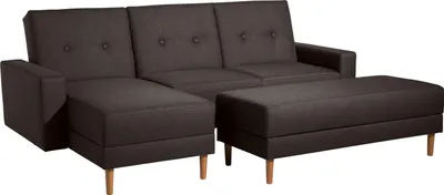 Produktbild von Max Winzer Funktionssofa mit Hocker Just Cool - Flachgewebe schoko - Maße: 230 x 144 x 92 cm