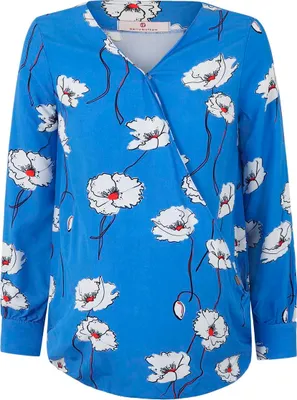 Produktbild von Bellybutton Stillshirt Blau, Wickelverschluss, Langarm