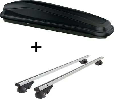 Immagine prodotto di Skibox JUEASY300 300Ltr nero + portapacchi VDP004 L compatibile con Opel Zafira A 1998-2004