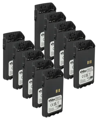 Produktbild von vhbw 10x Akku kompatibel mit Motorola XiR DP3661, DP3000e, E8628i, E8608i, E8668, E8608, E8600 Funkgerät, Walkie Talkie (1600 mAh, 7,4 V, Li-Ion)