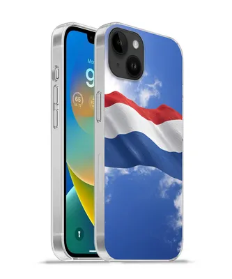 Produktbild von MuchoWow® Handyhülle Schutzhülle Hülle für Apple iPhone 14 Plus - Soft case Die Flagge der Niederlande weht am Himmel Silikon Softcase Handy Hülle - Abbildung