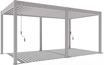Produktbild von Weide Classic | Pergola Aluminium freistehend | 3 x 5,3 M | Lamellendach Ivory Sand