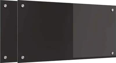 Produktbild von vidaXL Küchenrückwand 2 pcs Schwarz 80 x 40 cm Gehärtetes Glas