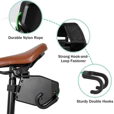 Image de Câble de remorque pour vélo - Sangle de remorque parent-enfant - 2,5 mètres - Plastique - Pour le vélo en extérieur - À partir de 14 ans