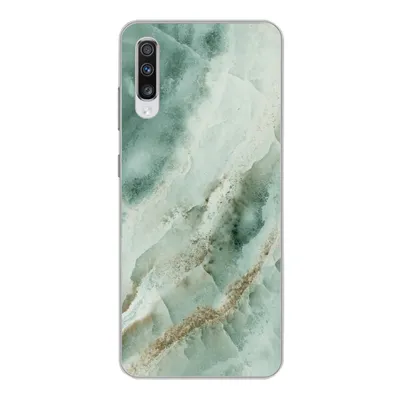 Produktbild von MuchoWow® Handyhülle Schutzhülle Hülle für Samsung Galaxy A70 Naturstein - Grün - Chic Silikon Softcase Handy Hülle - Schutzhaube