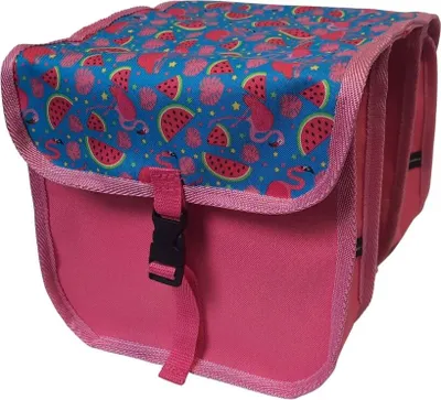 Produktbild von FAHRRADTASCHE Fahrrad 20-26'' Kinder Satteltasche Doppel 51 - Midi - Flamingos