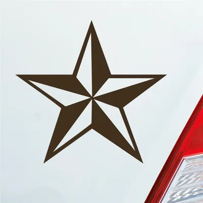 Produktbild von Auto Aufkleber Stern Stars Star 10x10 cm Braun Sticker Heckscheibenaufkleber