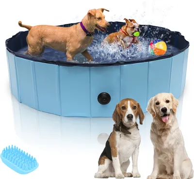 Produktbild von Hundepool Schwimmbecken Kleber Hundebecken Faltbarer Swimmingpool 120*30CM