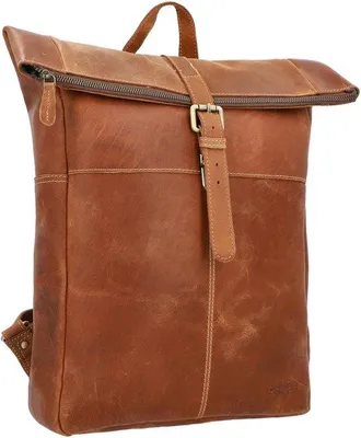 Produktbild von Leer Rolltop Fietsrugzak Koeriersrugzak Waterdichte Laptoprugzak 13 L Dames Heren Bruin