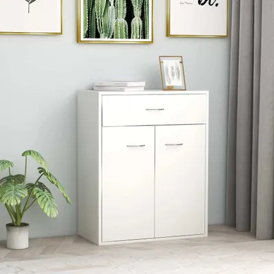 Produktbild von Sideboard Wohnzimmer - Weiß 60x30x75 cm Holzwerkstoff - Kommoden CC26910