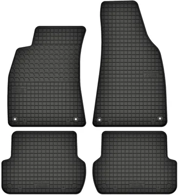 Produktbild von Gummimatten passend für Audi A4 B6 / B7 / Seat Exeo  Gummi Fußmatten Satz Schwarz + Stopper