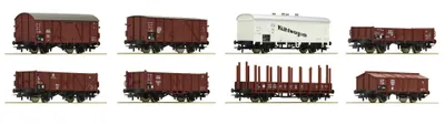 Image de Roco - Coffret de 8 wagons de marchandises, DRG ; 44003