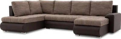 Produktbild von Ecksofa TOKIO II PRO mit Schlaffunktion - U-förmig -Bettkästen. STOFF LAWA 02 + REAL 66 Links (muster2)
