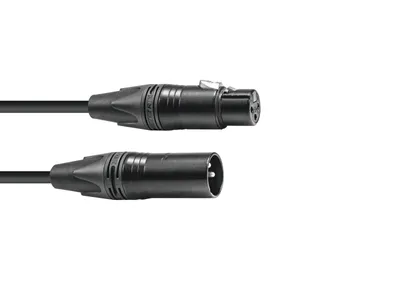 Produktbild von PSSO DMX Kabel XLR 3pol 1,5m sw Neutrik schwarze Stecker