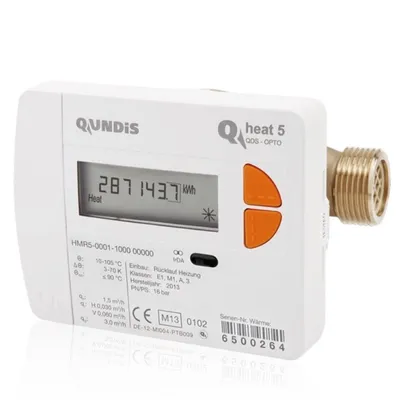 Produktbild von Wärmemengenzähler Qundis Qheat 5.5 Opto Wärmezähler Qp 2,5 m3/h FühlerØ 5,2mm Baulänge 130mm x 1" Zoll