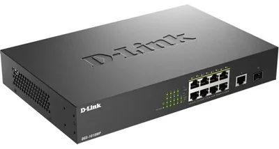 Obrázek produktu pro D-Link DGS-1010MP/E, Nespravované, L2, Gigabit Ethernet (10/100/1000), Podpora napájení po Ethernetu (PoE), Instalace do racku, 1U