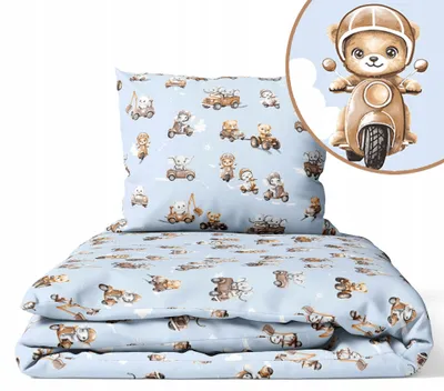 Produktbild von Kinderbettwäsche 100x135 Baumwolle Baby Bettwäsche Set 100x135 + 40x60 Kissenbezug Jungen & Mädchen Kleinkind Bettbezug