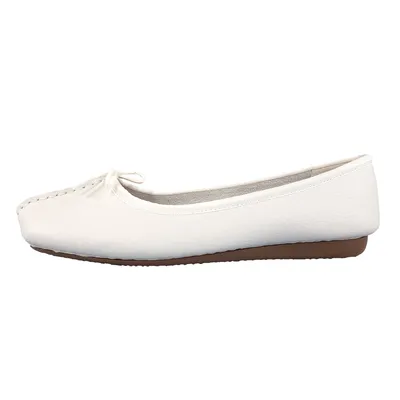 Produktbild von Clarks Damen Freckle Ice Ballerinas, White White Leather, 40 EU