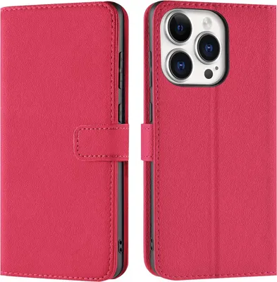 Produktbild von Conie Klapp Tasche für iPhone 16 Pro Max Kartenfach Rundumschutz Hülle in Pink