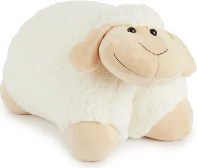 Produktbild von Bieco XXL Schaf Kuscheltier Groß 45 cm Plüschtier Weiß aufklappbar Kinder Kissen Schmusetier,  riesen Kuscheltiere, Plüschtier Groß , Zierkissen, Dekokissen, Lieblingsmensch, sheepworld