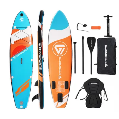 Produktbild von Stand Up Paddle Set 320x80x15 cm Belastbar bis 160kg SUP-Paddel Aufblasbar Stabil Leicht Komplett Set Tragetasche Paddel