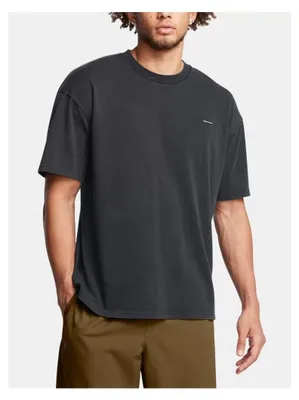 Produktbild von Under Armour Heavyweight Oversized Logo Wash Kurzarm-t-shirt Schwarz L Mann Schwarz L