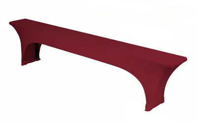 Produktbild von TexDeko Stretch Bierbankhussen mit Polsterung für Bierzeltgarnitur 220cm (nur Bank gepolstert) Husse für Bierbank strapazierfähig bügelfrei (Bordeaux)